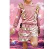 Velúrový komplet Glitter staroružová