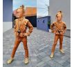 Velúrová blúzka Beige + náhrdelník