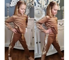 Velúrová súprava LUXURY - Taupe
