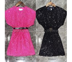 Šaty Glitter PINK/BLACK