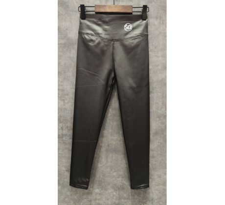 Legíny kož.vzhľadu Beige/black