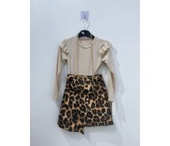 Šaty + kabelka Beige/Leo