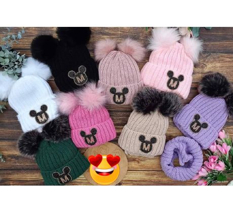 Čiapka + nákrčník Minnie