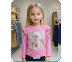 Tričko pink so psíkom