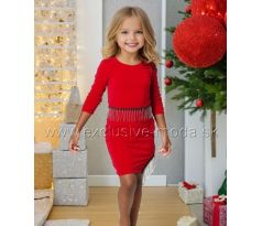 Velúrový komplet Elegant / červená