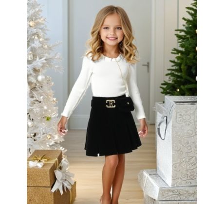 Šaty + kabelka Bielo/čierna