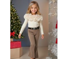 Nohavice s opaskom - hnedá