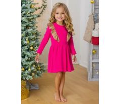 Velúrové šaty HOT PINK