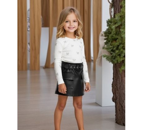 Tričko s mašličkami biela