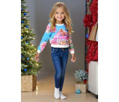 Mikinka Barbie modrá