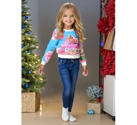 Mikinka Barbie modrá