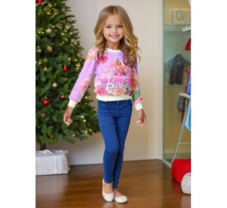 Mikinka Barbie fialová