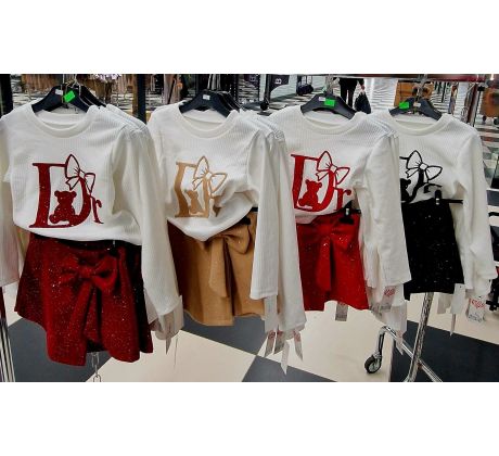 Komplet bielo červená