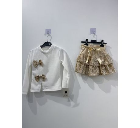 Komplet bielo/zlatá