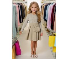 Šaty + kabelka béžová