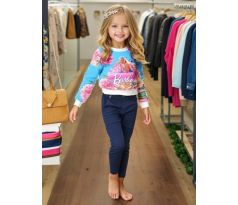 Mikinka Barbie modrá