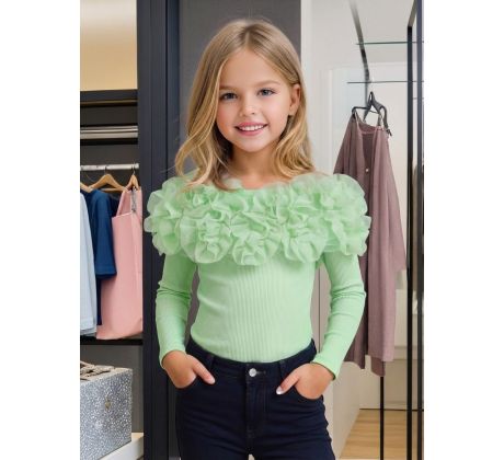 Tričko s bohatým riasením Mint