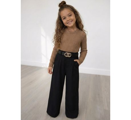 Dievčenské elegantné nohavice + opasok