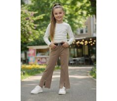 Nohavice s opaskom - hnedá