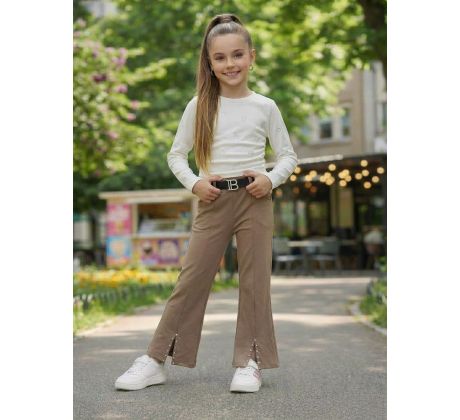 Nohavice s opaskom - hnedá