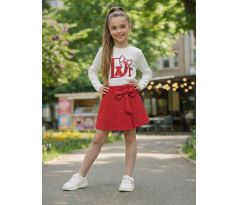 Komplet bielo červená