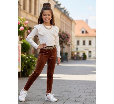 Velúrové legíny Black/brown