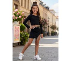 Velúrový komplet elegant / čierna