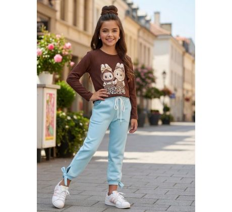 Labubu tričko hnedá