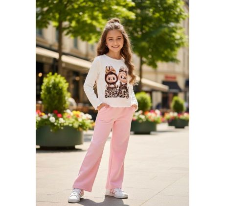 Tričko LABUBU dlhý rukáv biela