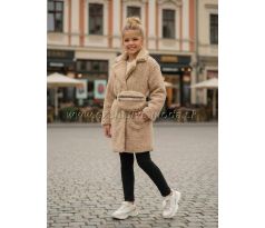 Teddy kabát + ľadvinka Beige