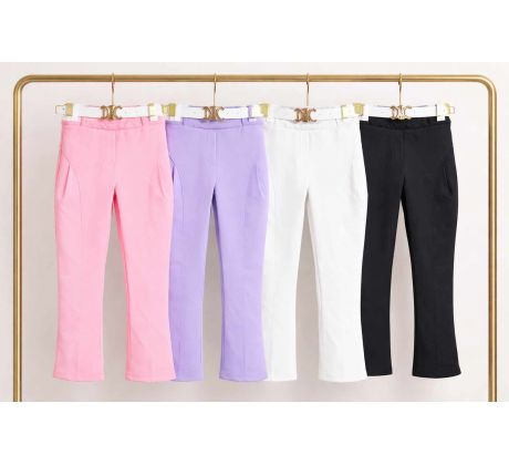 Nohavice s opaskom ružová