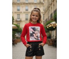 Velúrová mikinka Girl