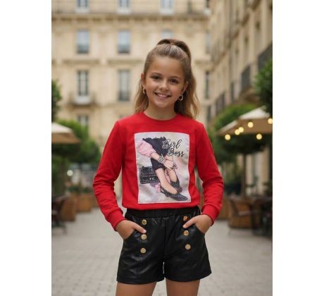 Velúrová mikinka Girl