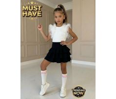 Tričko biela s riasením