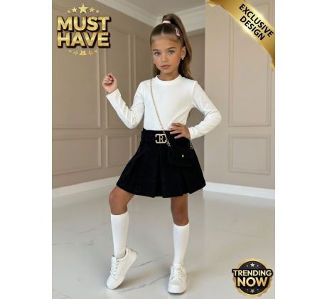 Šaty + kabelka Bielo/čierna