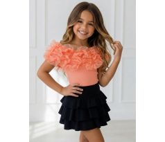 Tričko s riasením coral