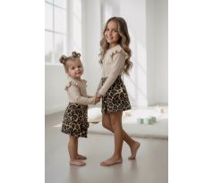 Šaty + kabelka Beige/Leo