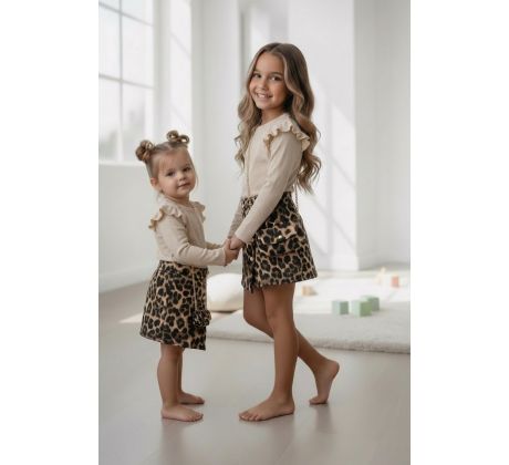 Šaty + kabelka Beige/Leo