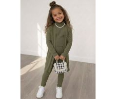 3 dielna súprava top s dlhým rukávom + legíny + kardigán