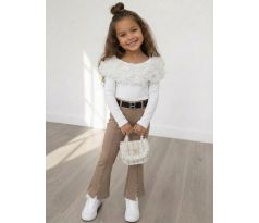 Nohavice s opaskom - hnedá