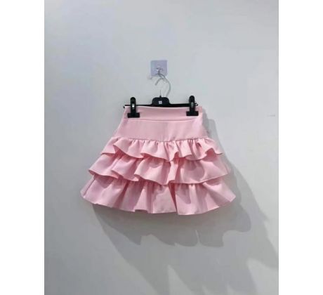 Volánová sukňa baby pink