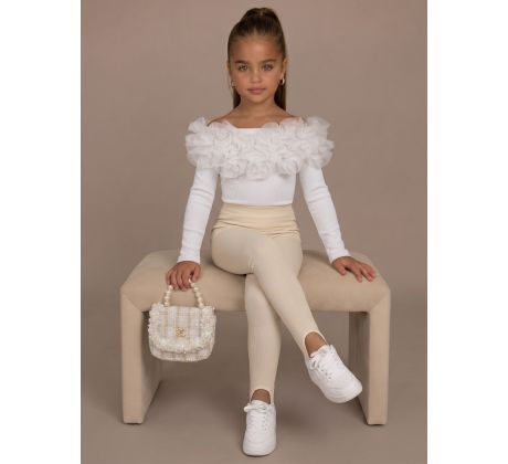 Tričko s bohatým riasením Biela