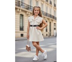 Šaty + opasok béžová