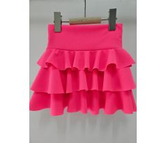 Volánová sukňa pink neon