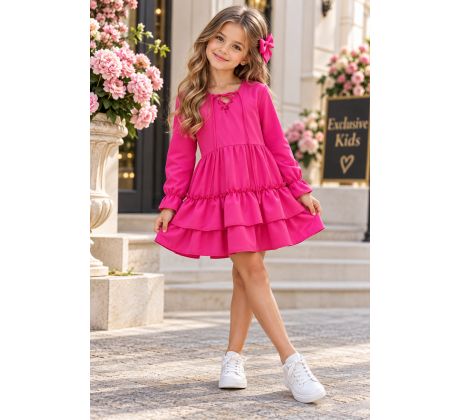 Dievčenské šaty HOT PINK