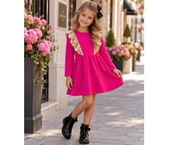 Velúrové šaty HOT PINK